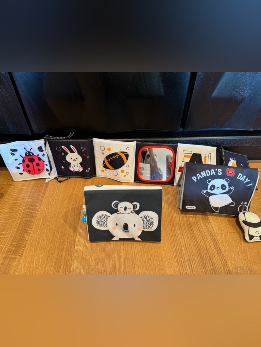 Soft Baby Cloth Activity Book with Koala and Mirror